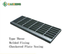 T3 Type Steel Grate Stair Treads 30mm แบริ่งบาร์ Pitch