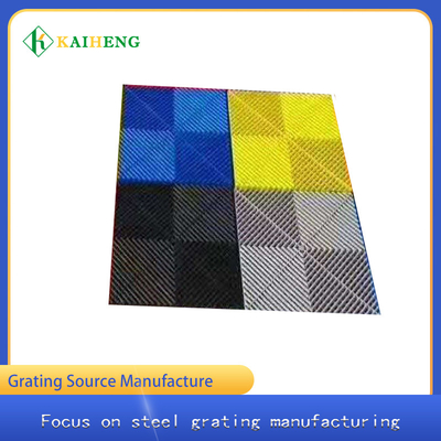 พื้นระบายน้ำไฟเบอร์กลาส FRP Moulded Grating Anti Slip