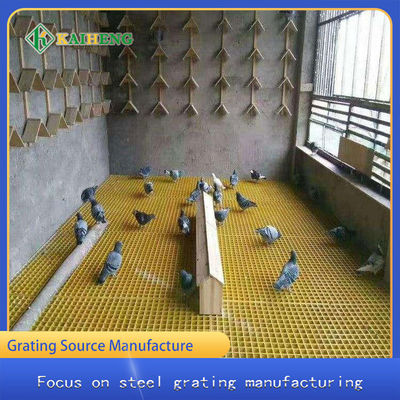 ไฟเบอร์กลาสที่ทนต่อการกัดกร่อน FRP Pultruded Grating Grille 1x3 สำหรับ Pigeon Cage